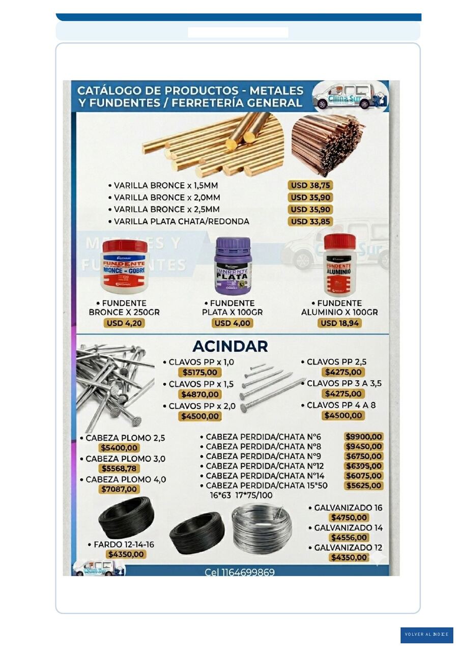 Metales y fundentes