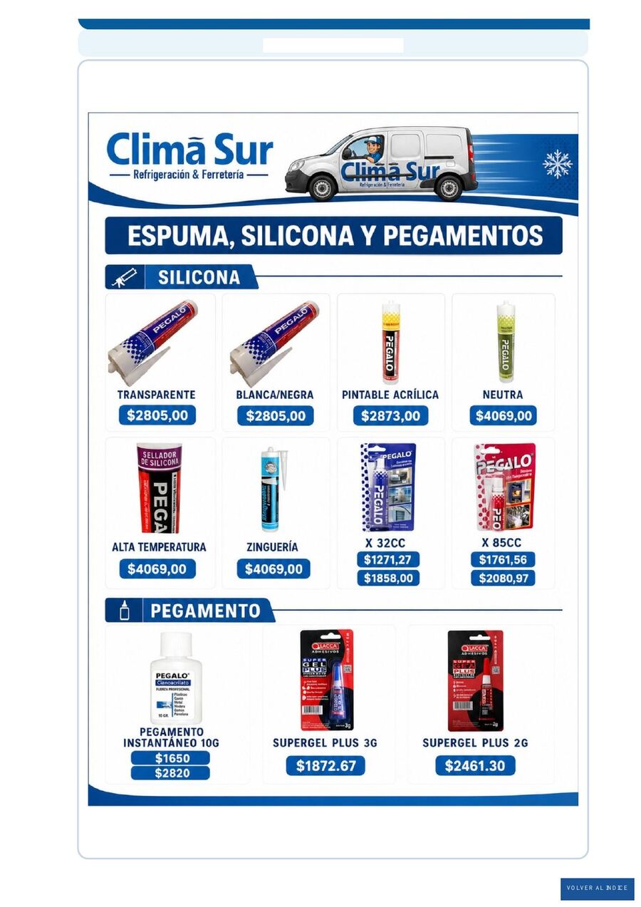 Siliconas y pegamentos