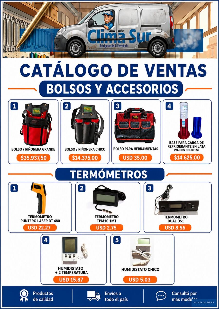 Bolsos y termómetros