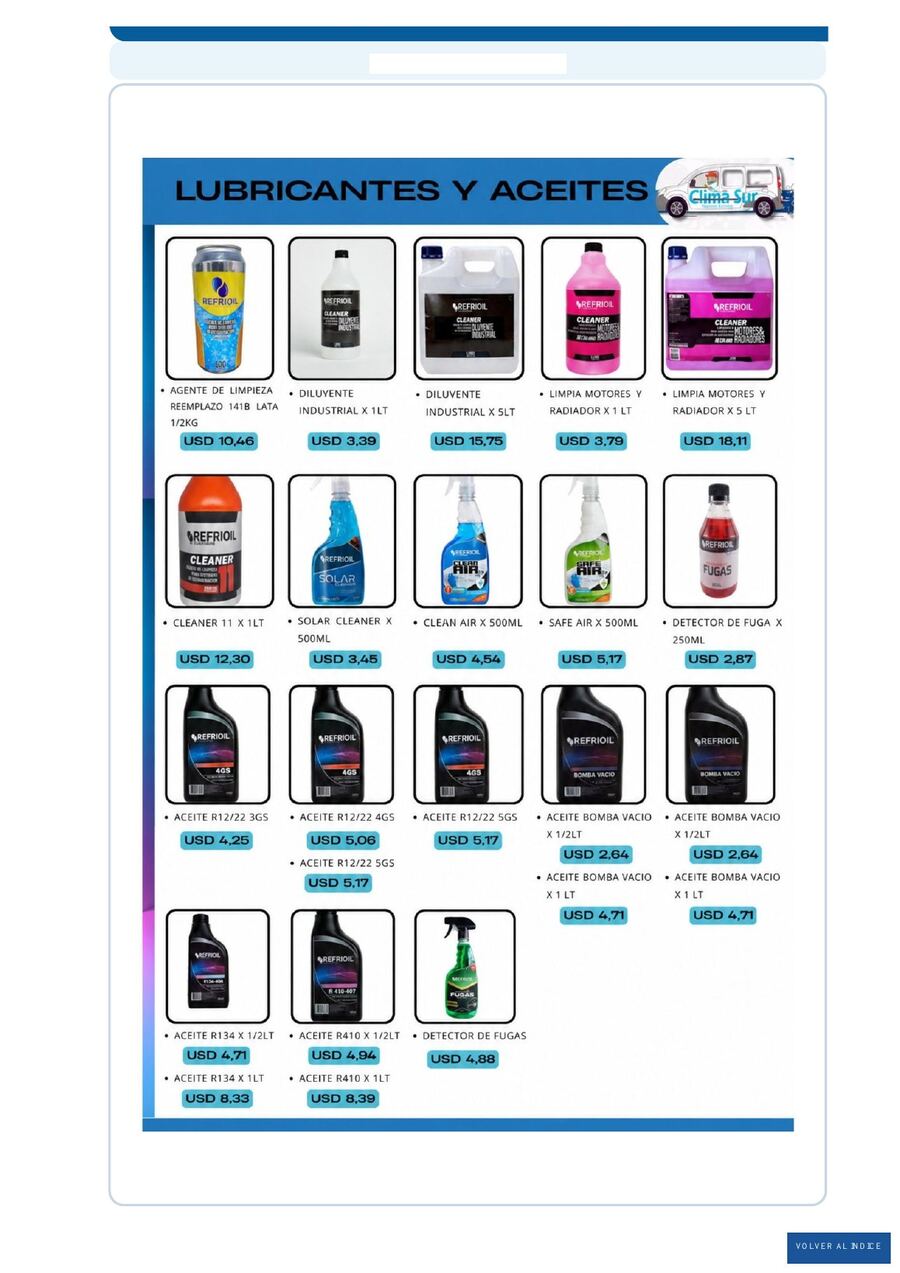 Limpieza y aceites